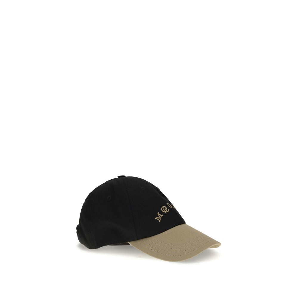 Alexander McQueen Black Cotton Cap Baseball Hat