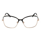 Emilio Pucci black metal glasses frames with sleek design and clear glass lenses, stylish and lightweight for everyday wear.