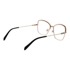 Emilio Pucci black metal glasses frames with sleek design and clear glass lenses, stylish and modern eyewear accessory.