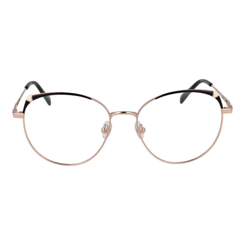 Emilio Pucci rose gold metal glasses frames with sleek design and clear lenses, stylish eyewear for a sophisticated look.