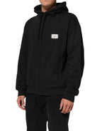 Dolce & Gabbana Black Logo FullZip Hooded Sweatshirt Sweater - Eljoys Fashion 