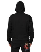 Dolce & Gabbana Black Logo FullZip Hooded Sweatshirt Sweater - Eljoys Fashion 