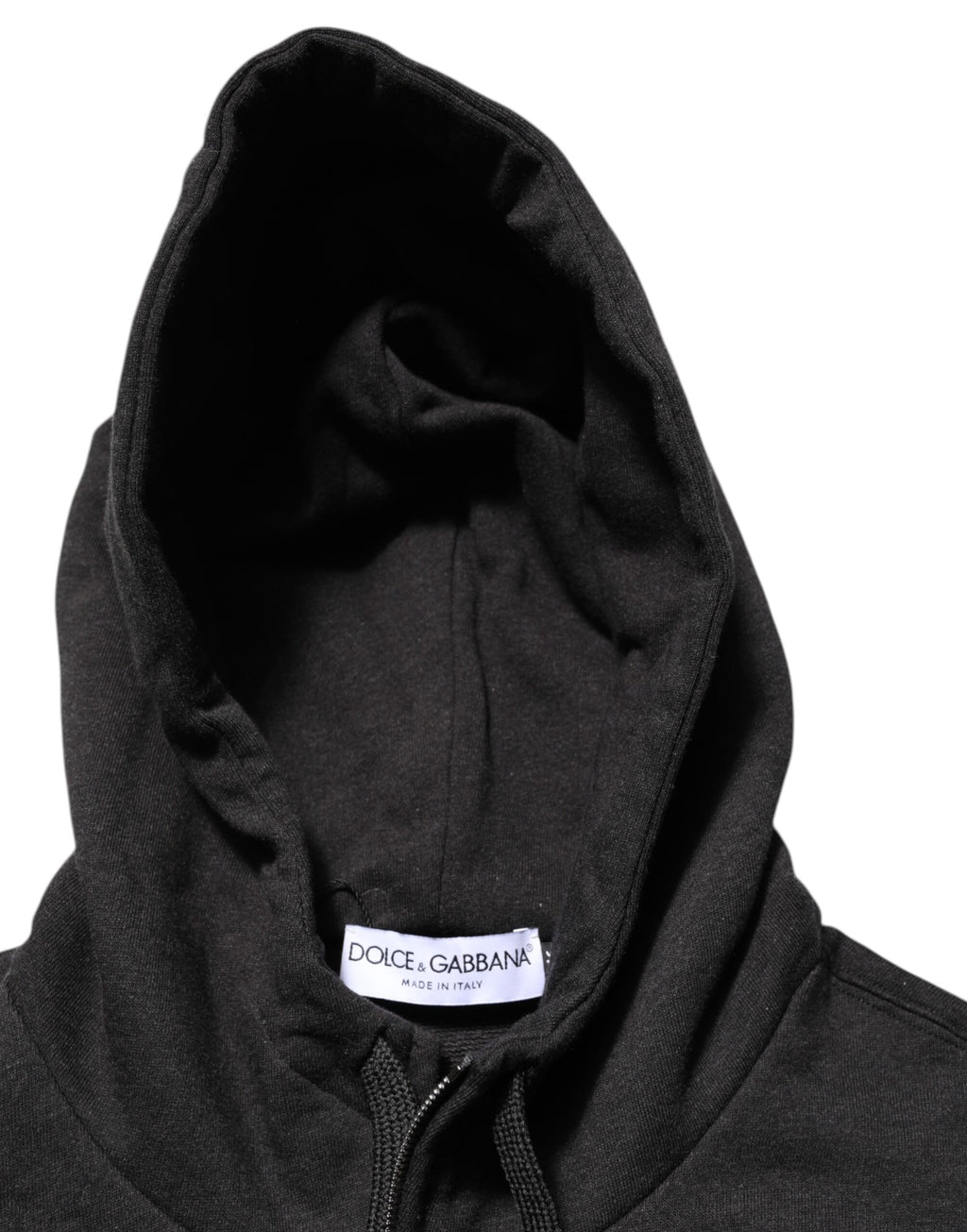 Dolce & Gabbana Black Logo FullZip Hooded Sweatshirt Sweater - Eljoys Fashion 
