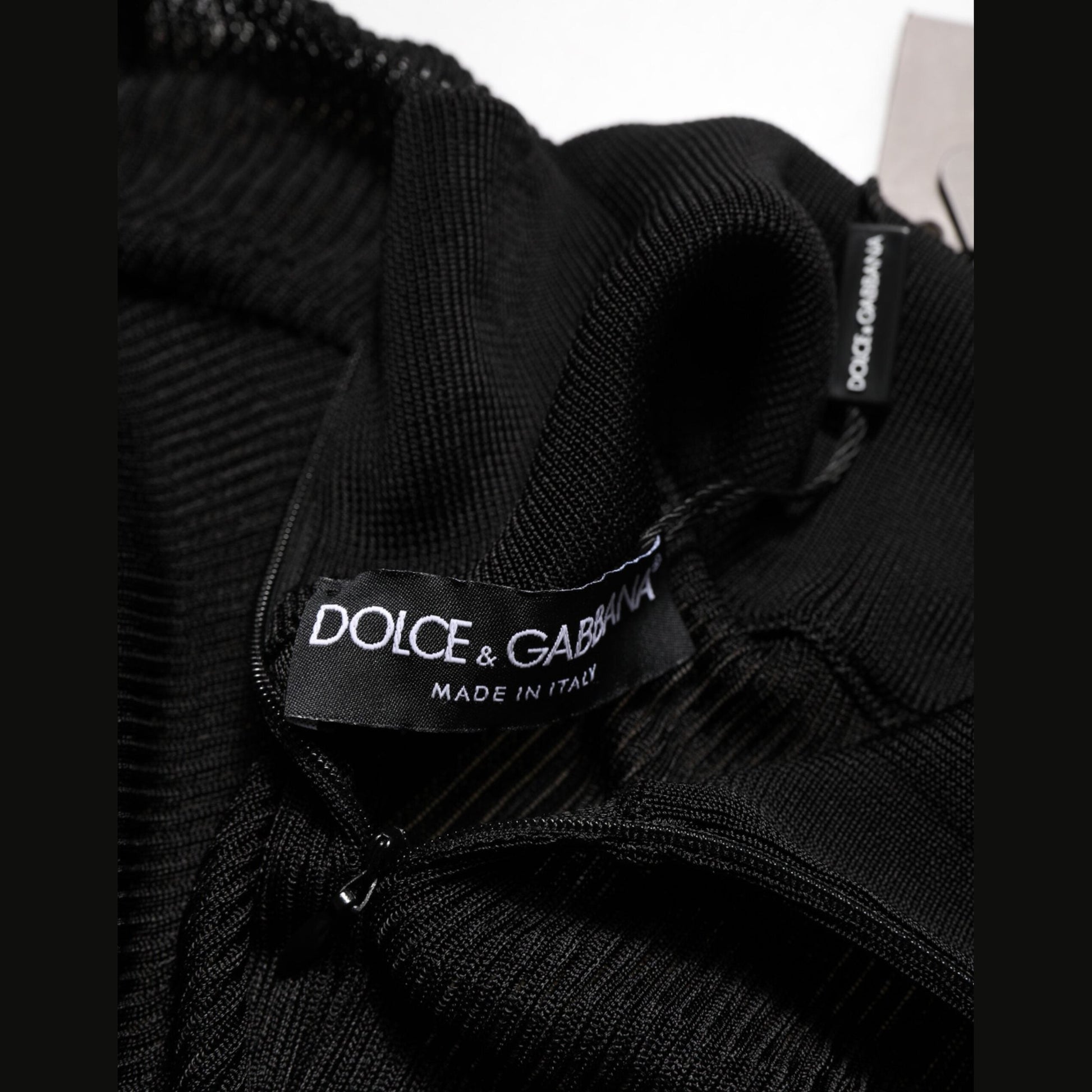 Dolce & Gabbana Black Viscose Turtle Neck Pullover Sweater Dolce & Gabbana