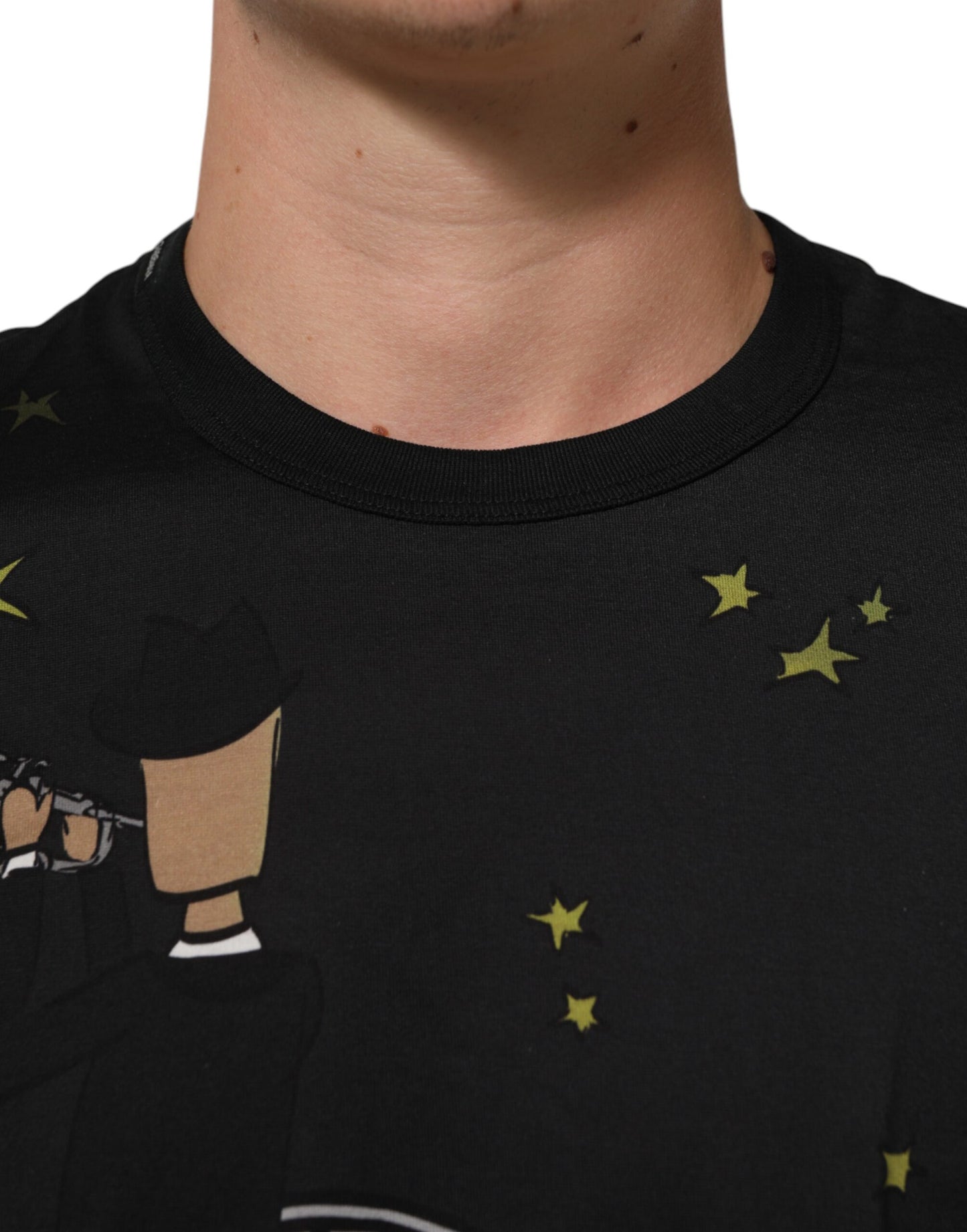 Dolce & Gabbana Black Musical Print Cotton Crew Neck T-shirt Dolce & Gabbana
