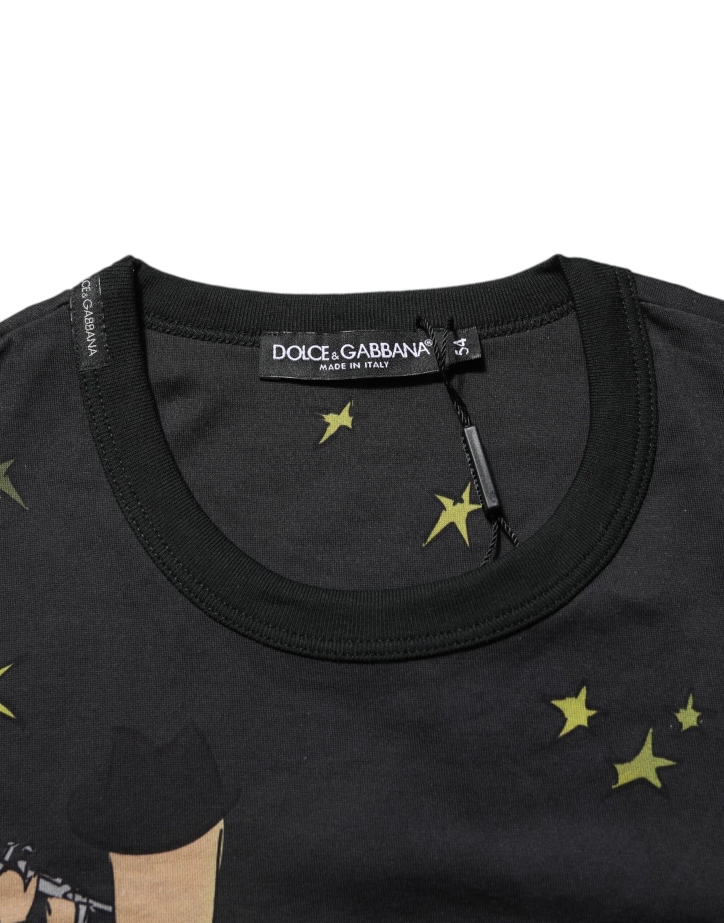 Dolce & Gabbana Black Musical Print Cotton Crew Neck T-shirt Dolce & Gabbana
