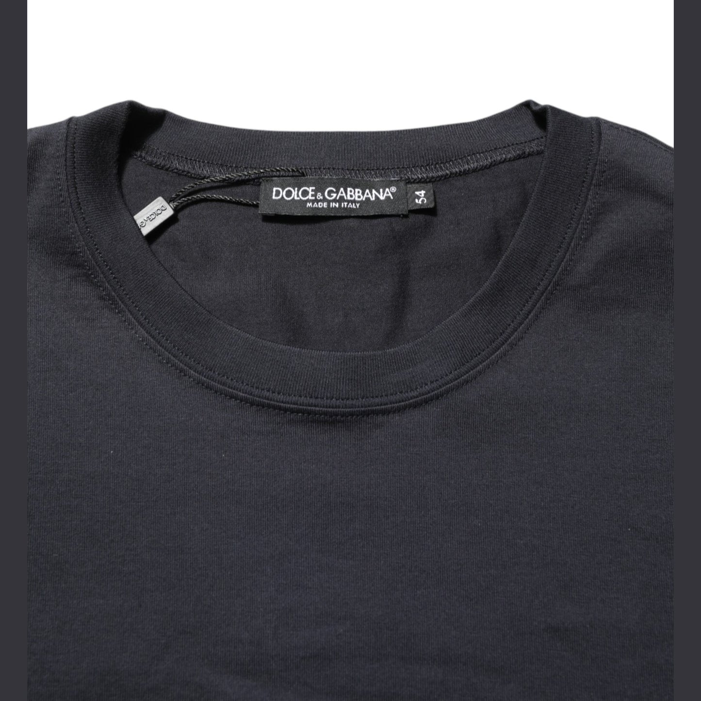 Dolce & Gabbana Black Logo Compass Cotton Crew Neck T-shirt Dolce & Gabbana