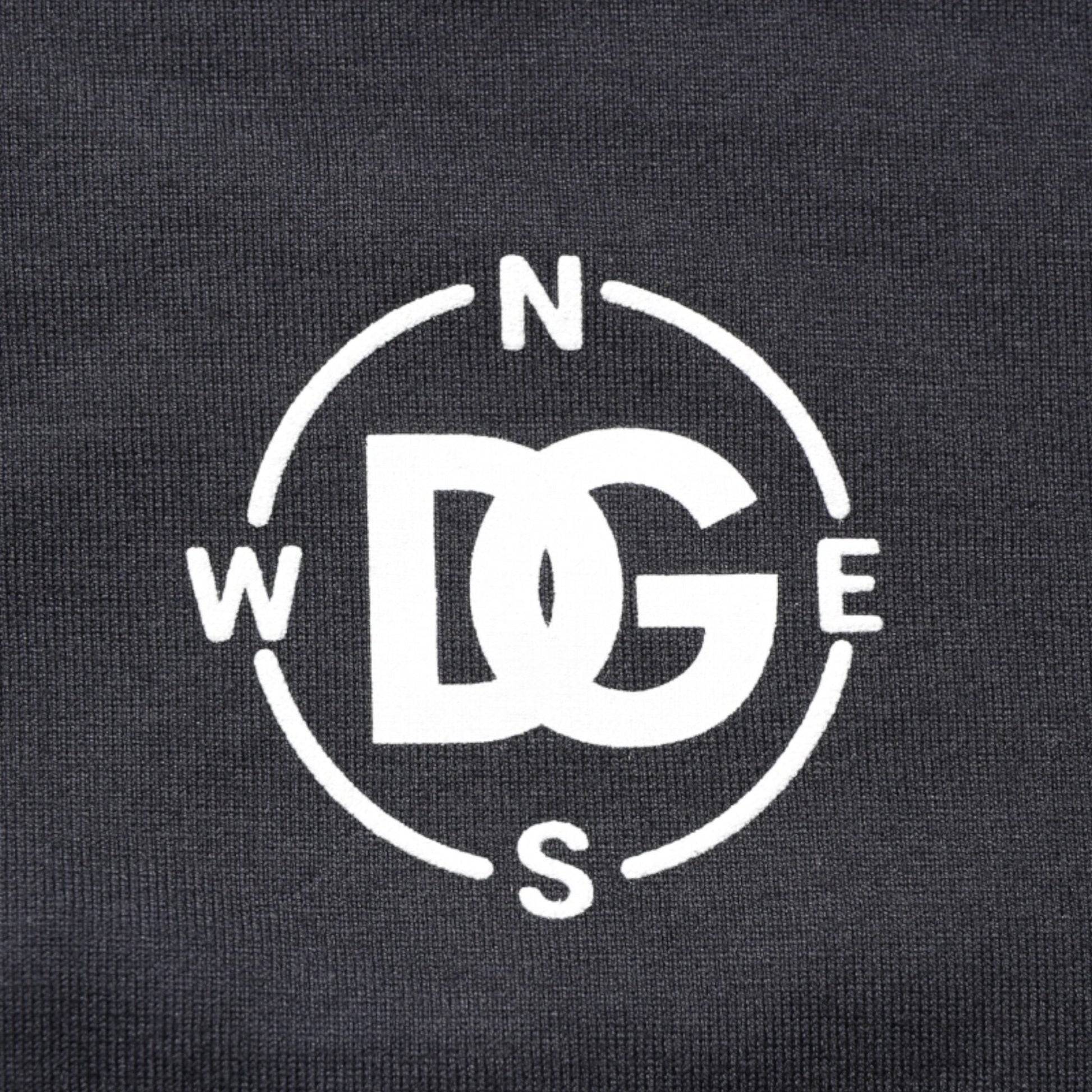 Dolce & Gabbana Black Logo Compass Cotton Crew Neck T-shirt Dolce & Gabbana