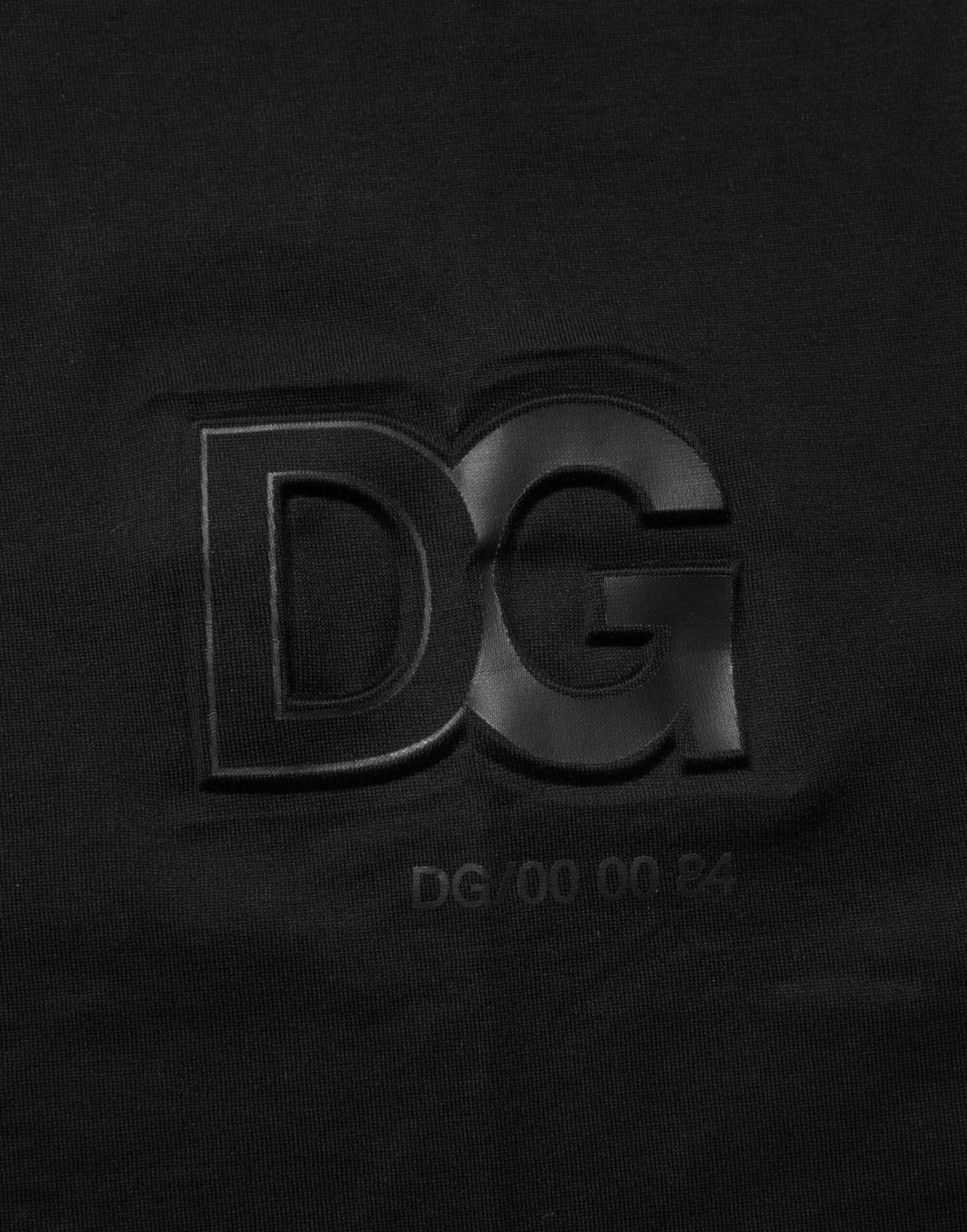 Dolce & Gabbana Black Logo Patch Cotton Men Crew Neck T-shirt Dolce & Gabbana