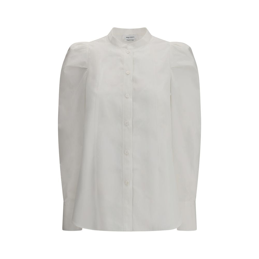 Alexander McQueen White Shirt with mandarin collar