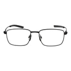 Nike black titanium glasses frames with sleek design and thin metal construction, showcasing modern eyewear style.