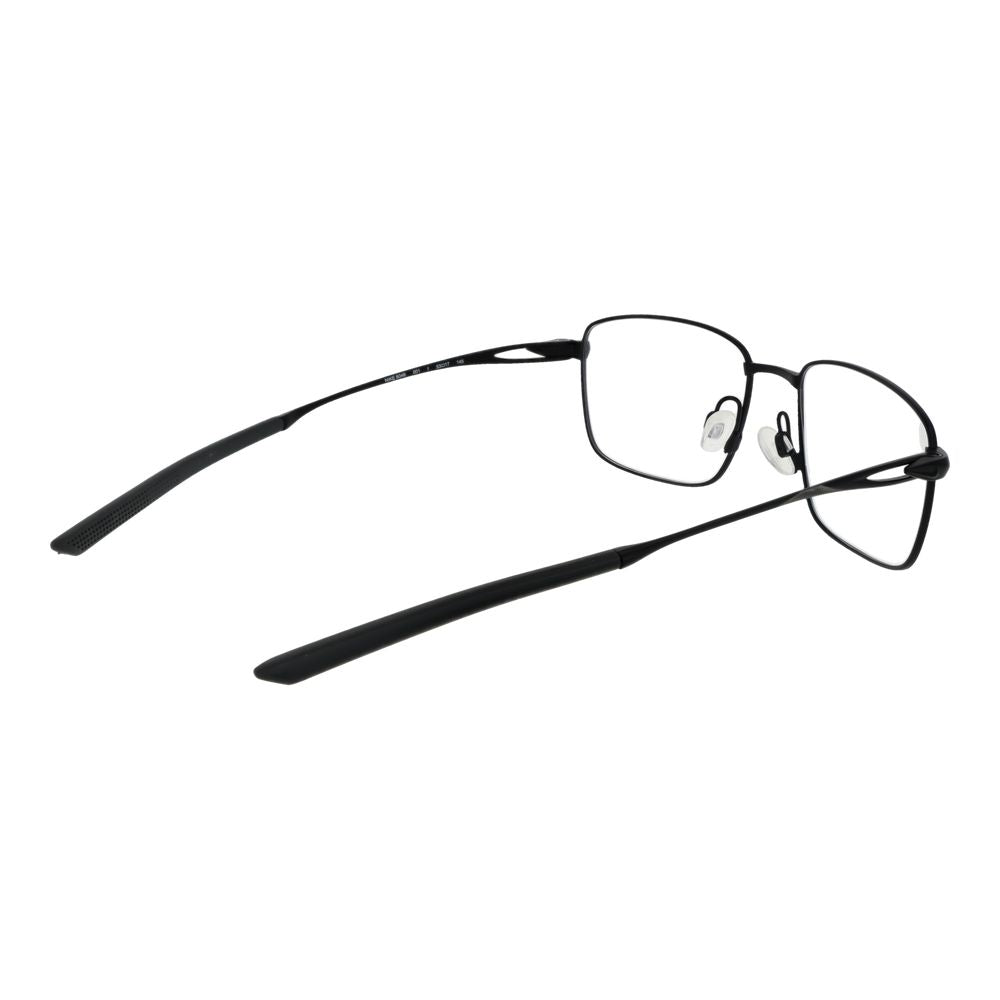 Nike black titanium glasses frames with sleek, lightweight design and modern style, shown in a close-up image.