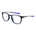 Nike blue titanium glasses frames with sleek design and lightweight construction, suitable for stylish eyewear.