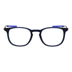 Nike Blue Titanium Glasses frames with sleek design and lightweight titanium material, shown in a detailed front view.