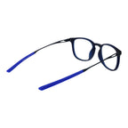 Nike blue titanium glasses frames with sleek design and lightweight metal construction for a modern, stylish look.