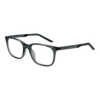 Nike gray stainless steel glasses frames with sleek design and adjustable temples, ideal for everyday wear.