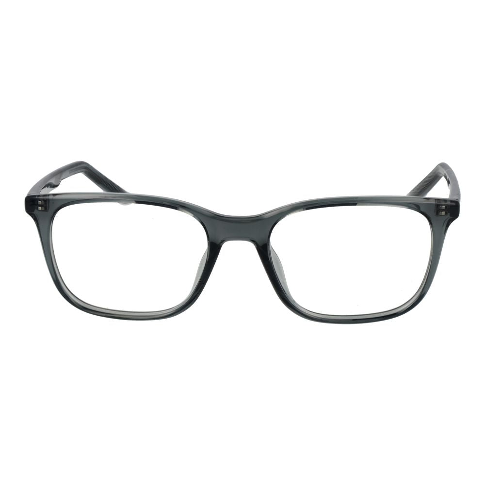 Nike gray stainless steel glasses frames, lightweight and stylish with sleek design, showcasing the modern eyewear aesthetic.