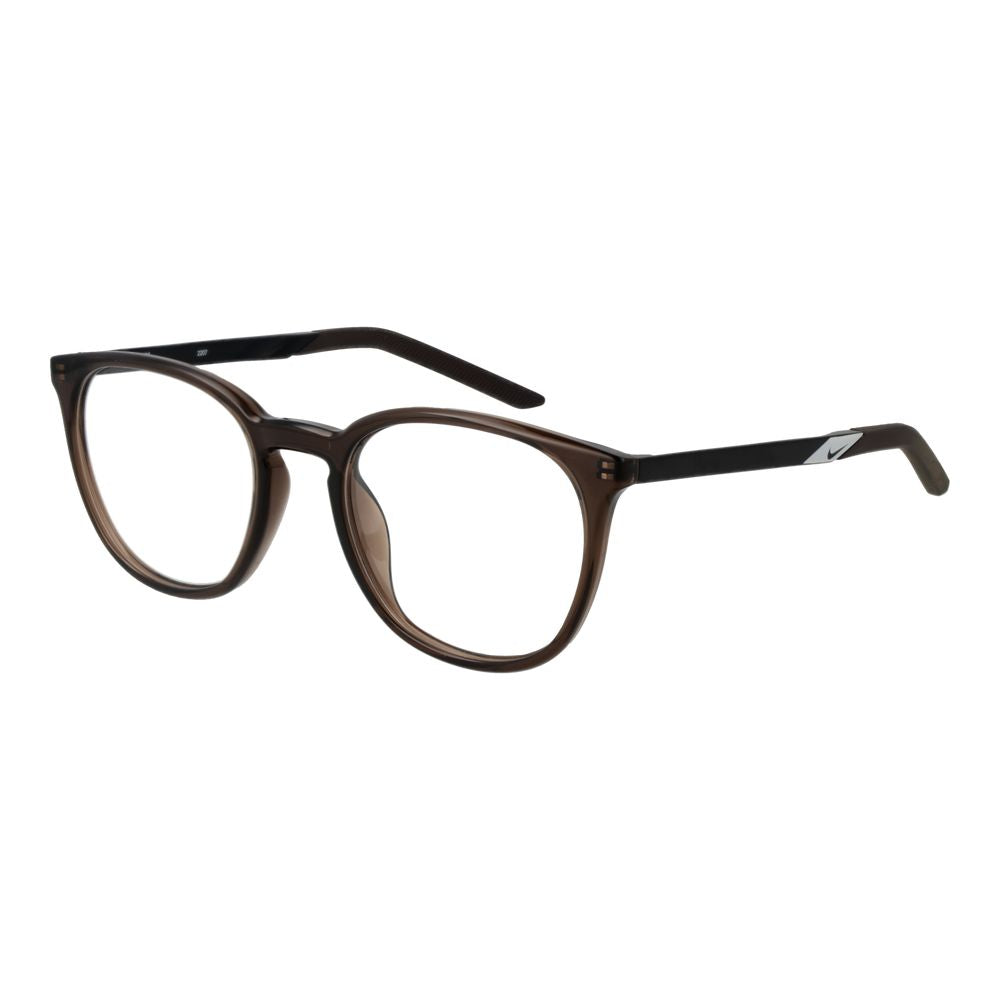 Nike beige metal glasses frames with sleek design and clear lenses, stylish eyewear for everyday wear