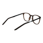 Nike beige metal glasses frames, lightweight and stylish eyewear with metal construction and clear lenses.