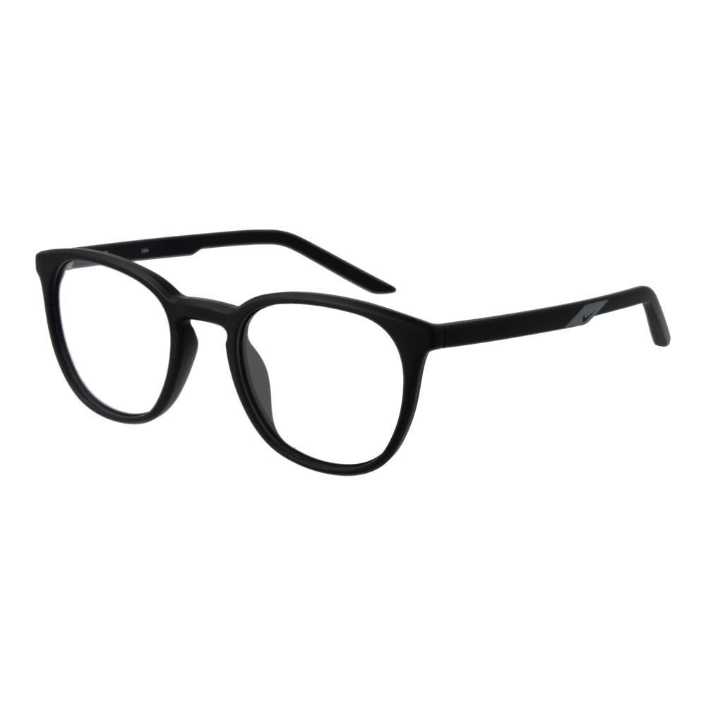 Nike black stainless steel glasses frames, stylish and durable eyewear with sleek design, suitable for everyday wear.