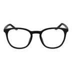 Nike black stainless steel glasses frames with sleek design and adjustable temples, suitable for stylish everyday wear.