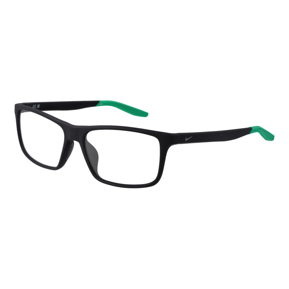 Nike gray stainless steel glasses frames shown, featuring sleek design and durable metal construction for stylish eyewear.