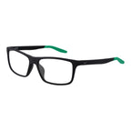 Nike gray stainless steel glasses frames shown, featuring sleek design and durable metal construction for stylish eyewear.