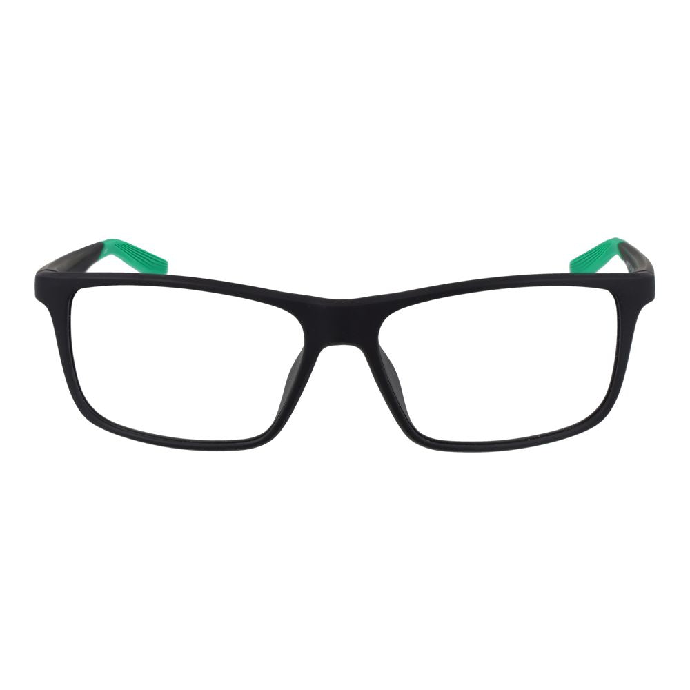 Nike gray stainless steel glasses frames with sleek, modern design and clear lenses, perfect for everyday stylish eyewear.