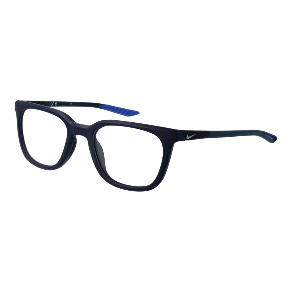 Nike blue metal glasses frames with sleek design and adjustable temples, perfect for stylish eyewear.