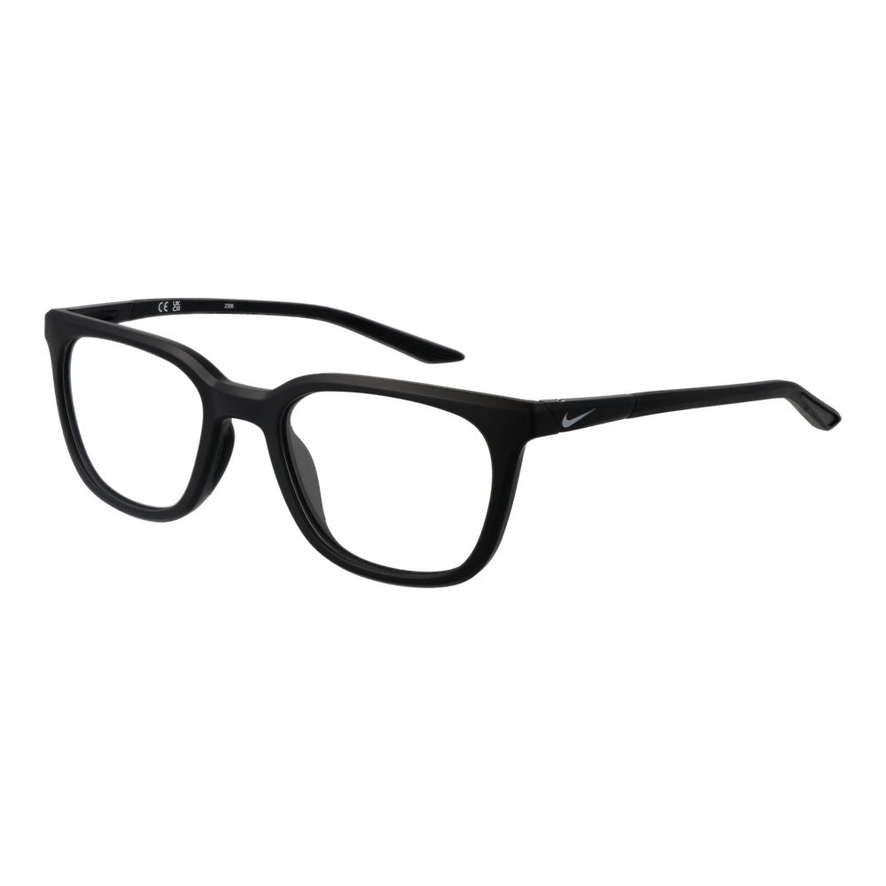 Nike black metal glasses frames with sleek design and thin temples, perfect for a modern, stylish look.