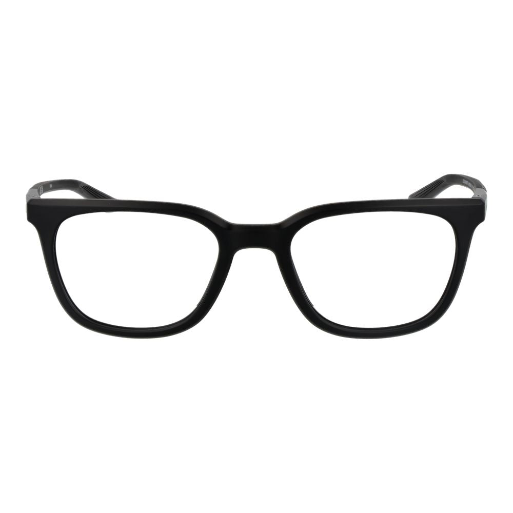 Nike black metal glasses frames with thin, sleek design and adjustable nose pads, suitable for stylish eyewear.