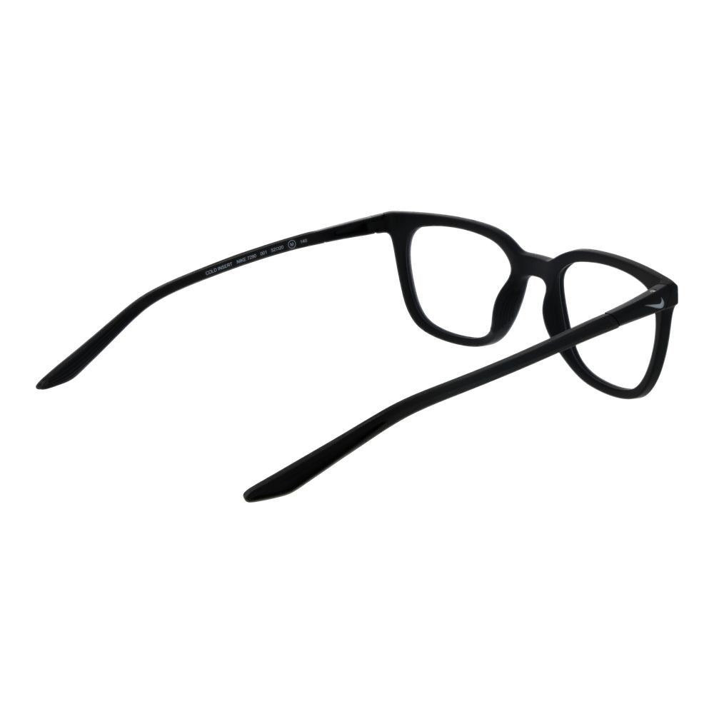 Nike black metal glasses frames with sleek design and adjustable nose pads, showcasing modern eyewear style.