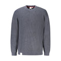 Pepe Jeans blue cotton men's sweater with ribbed cuffs and neckline, casual style, shown on a plain background.