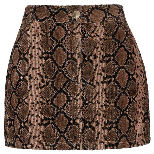 PINKO Brown Cotton Women's Miniskirt PINKO