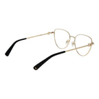 Longchamp black metal glasses frames with sleek design and clear lenses, showcasing modern eyewear style.