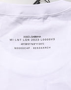 Dolce & Gabbana White Cotton Sleeveless Printed Tank T-shirt Dolce & Gabbana
