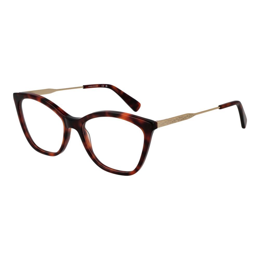 Longchamp Brown Metal & Plastic Glasses Frames Longchamp