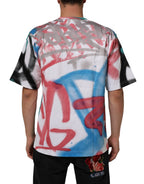 Dolce & Gabbana White Graffiti Crew Neck Short Sleeves T-shirt