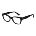 Longchamp black acetate glasses frames with sleek design and clear lenses, stylish eyewear for everyday wear.
