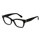 Longchamp black acetate glasses frames with sleek design and clear lenses, stylish eyewear for everyday wear.