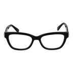 Longchamp black acetate glasses frames with clear lenses, stylish and lightweight design for everyday wear.