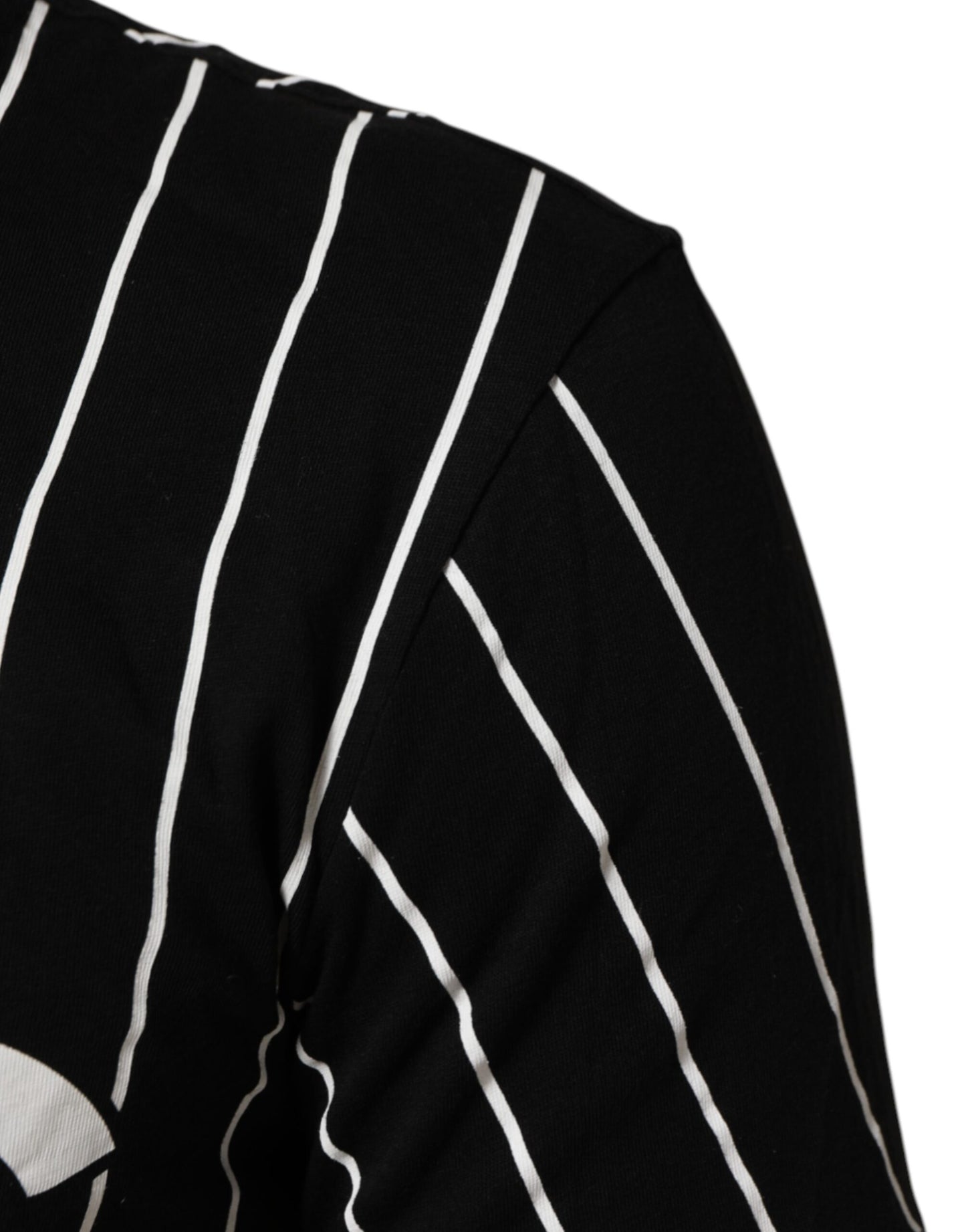 Dolce & Gabbana Black Cotton Polka Dots Round Neck T-shirt Dolce & Gabbana