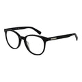 Longchamp black cellulose acetate glasses frames with clear lenses, stylish and lightweight eyewear accessory.
