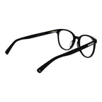 Longchamp black cellulose acetate glasses frames with sleek design and clear lenses, showcasing stylish eyewear for men and women.
