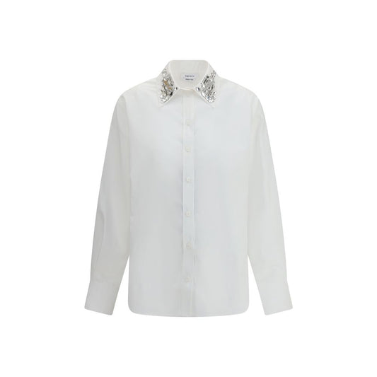 Alexander McQueen Long-sleeved Shirt with embellished collar Alexander McQueen