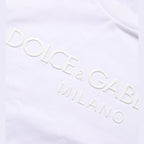 Dolce & Gabbana White Cotton Crew Neck Short Sleeves T-shirt