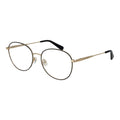 Longchamp black metal glasses frames with sleek design and clear lenses, stylish eyewear accessory.