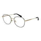 Longchamp black metal glasses frames with sleek design and clear lenses, stylish eyewear accessory.