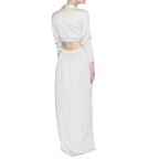 Sandro Ferrone Beige Polyester Long Dress - Eljoys Fashion 