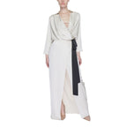 Sandro Ferrone Beige Polyester Long Dress - Eljoys Fashion 
